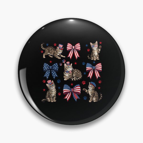 Item preview, Patriotic Cat 4th of July Bow American Flag Girls Women designed and sold by SylviaYLaughlin.