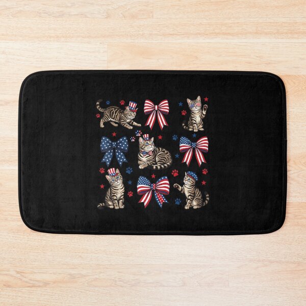 Item preview, Patriotic Cat 4th of July Bow American Flag Girls Women designed and sold by SylviaYLaughlin.