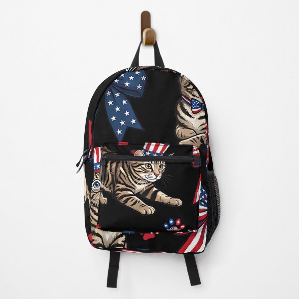 Item preview, Patriotic Cat 4th of July Bow American Flag Girls Women designed and sold by SylviaYLaughlin.