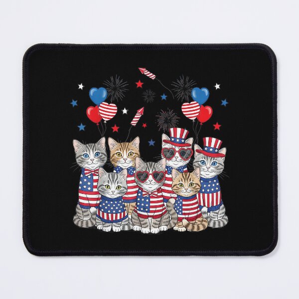 Item preview, Patriotic Cats American Flag Women 4th of July Girls Cat designed and sold by SylviaYLaughlin.