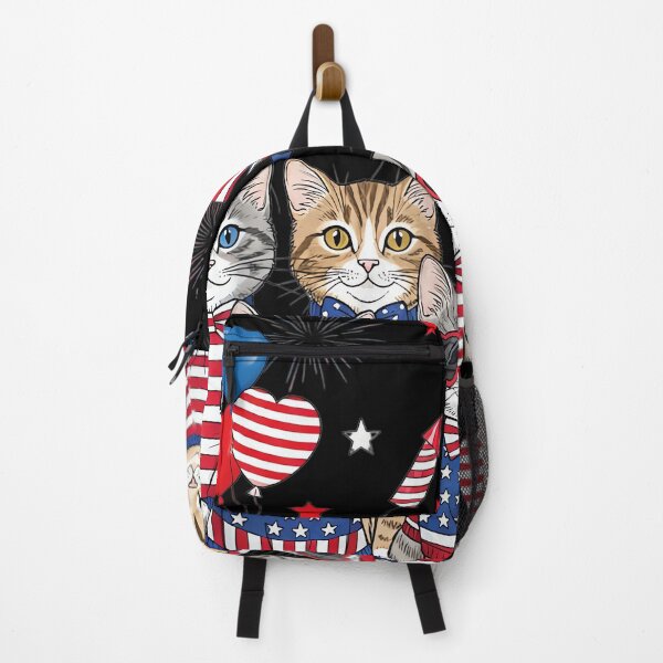 Item preview, Patriotic Cats American Flag Women 4th of July Girls Cat designed and sold by SylviaYLaughlin.