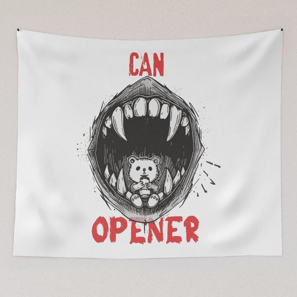 Item preview, Can Opener Horror Monster Mouth Ink Sketch Art designed and sold by AbderraimArt.