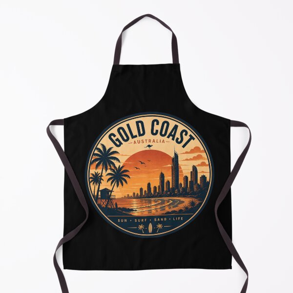 Item preview, Retro Gold Coast Australia Beach Skyline Vintage Travel Badge designed and sold by TAOptimus .