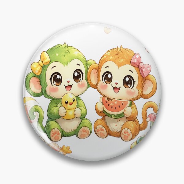 Item preview, Cute Summer Monkeys - Kawaii Beach Vacation Baby Animals designed and sold by ToonyTeez.