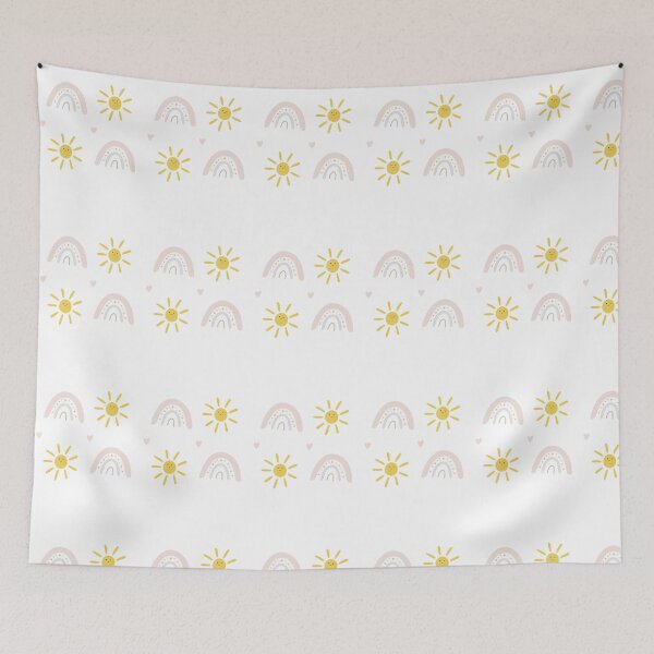 Item preview, cute sun and rainbow pastel design designed and sold by Mypixieart.