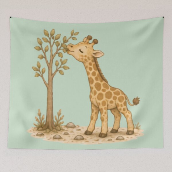 Item preview, Cute Giraffe Eating designed and sold by MellowMunchkins.