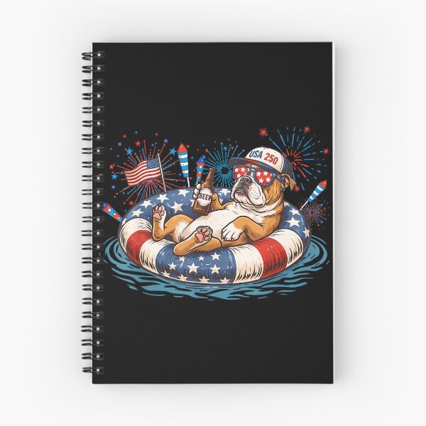 Item preview, Patriotic English Bulldog Beer Floatie USA Flag 4th of July designed and sold by SylviaYLaughlin.