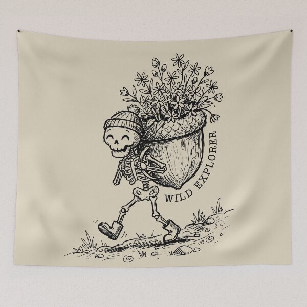 Item preview, Acorn Backpack - Spooky Cute Skeleton designed and sold by bapupa.