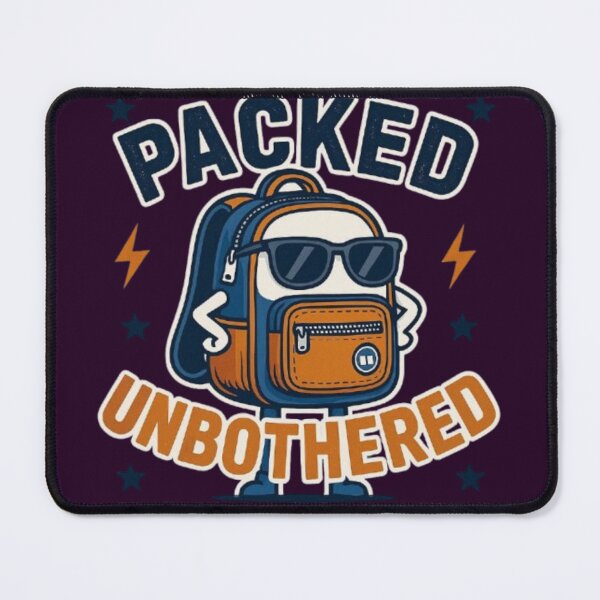 Item preview, Packed and Unbothered Funny Back To School Backpack Student T-Shirt designed and sold by HopeAndHustle.