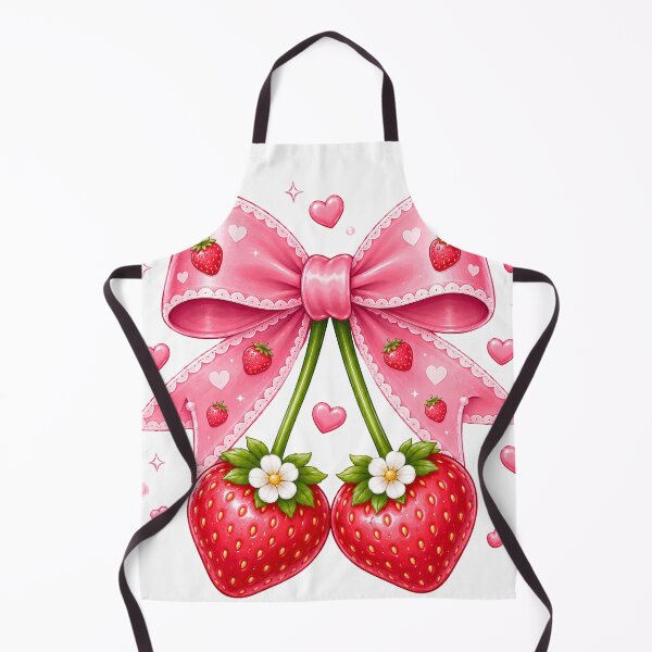 Item preview, Kawaii Strawberry Bow Cute Coquette designed and sold by Pampam-stickers.