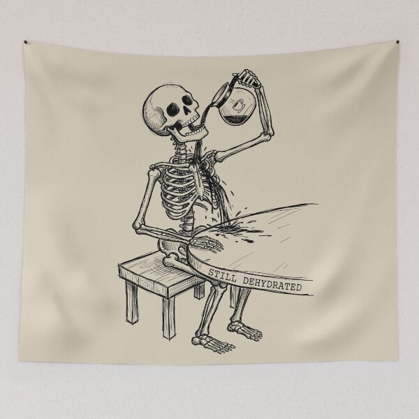 Item preview, Bone Dry Coffee - Spooky Cute Skeleton designed and sold by bapupa.
