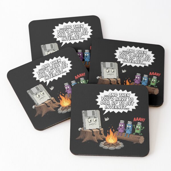 Item preview, Dial Up Horror Floppy Disk Campfire designed and sold by TshirtsOnline-.