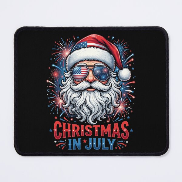 Item preview, Patriotic Christmas In July Santa Claus Shirt designed and sold by TeNovaStudio.
