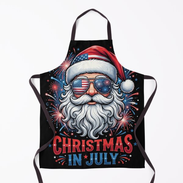 Item preview, Patriotic Christmas In July Santa Claus Shirt designed and sold by TeNovaStudio ⭐⭐⭐⭐⭐.