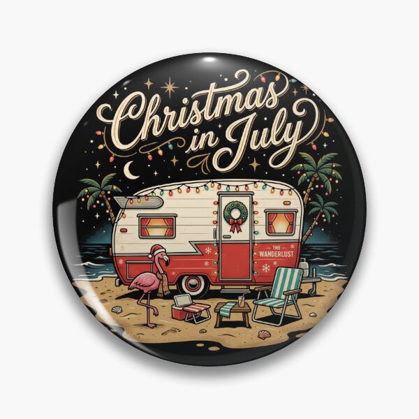 Item preview, Christmas In July Camping Retro Camper Shirt designed and sold by TeNovaStudio.