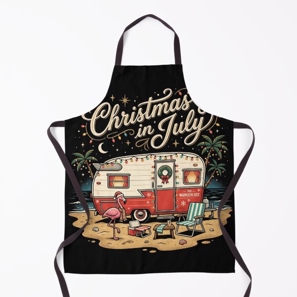 Item preview, Christmas In July Camping Retro Camper Shirt designed and sold by TeNovaStudio ⭐⭐⭐⭐⭐.