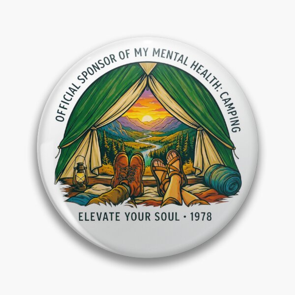 Item preview, Official Sponsor Of My Mental Health Camping Vintage Design designed and sold by GabeMountainArt.