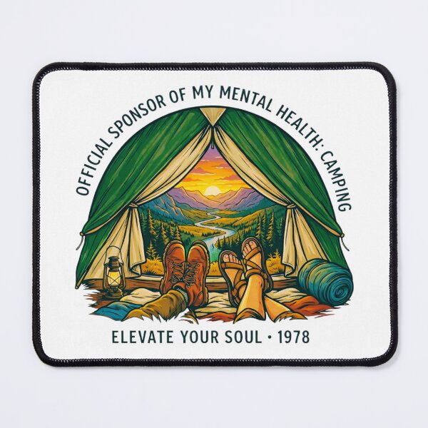 Item preview, Official Sponsor Of My Mental Health Camping Vintage Design designed and sold by Gabe1983.