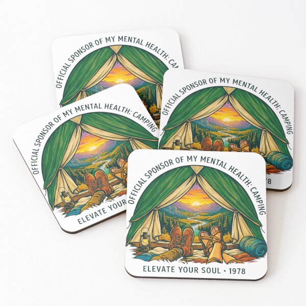 Item preview, Official Sponsor Of My Mental Health Camping Vintage Design designed and sold by GabeMountainArt.