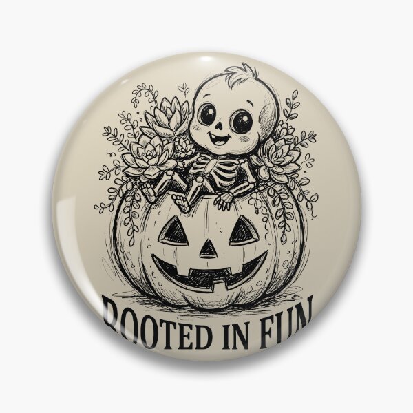 Item preview, Pumpkin Planter - Spooky Cute Skeleton designed and sold by bapupa.