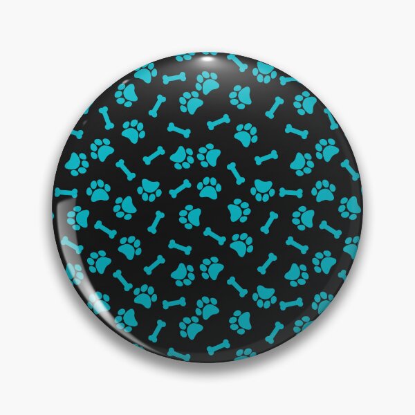 Item preview, Black and Cyan dog paws designed and sold by pattern-archive.