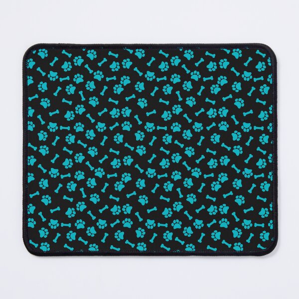 Item preview, Black and Cyan dog paws designed and sold by pattern-archive.