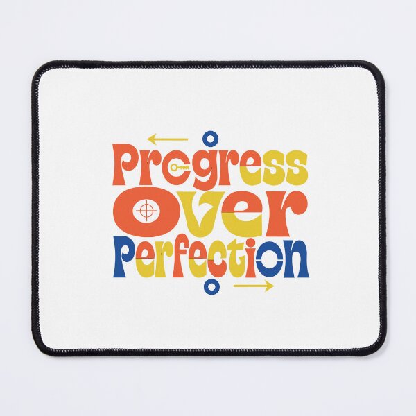 Item preview, Progress Over Perfection – Motivational Growth Mindset Typography Design designed and sold by Amsafjol.