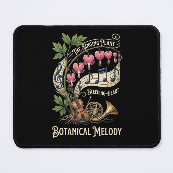Item preview, Botanical Melody Bleeding-Heart Illustration T-shirt | Floral Music Design designed and sold by SONOONDESIGN.