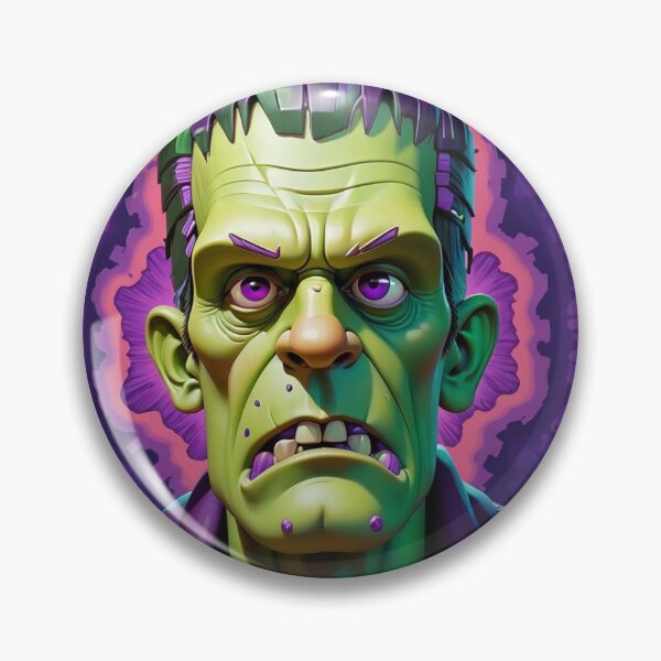 Item preview, Halloween Purple Green Frankenstein Classic Monster designed and sold by GaffaDesigns.