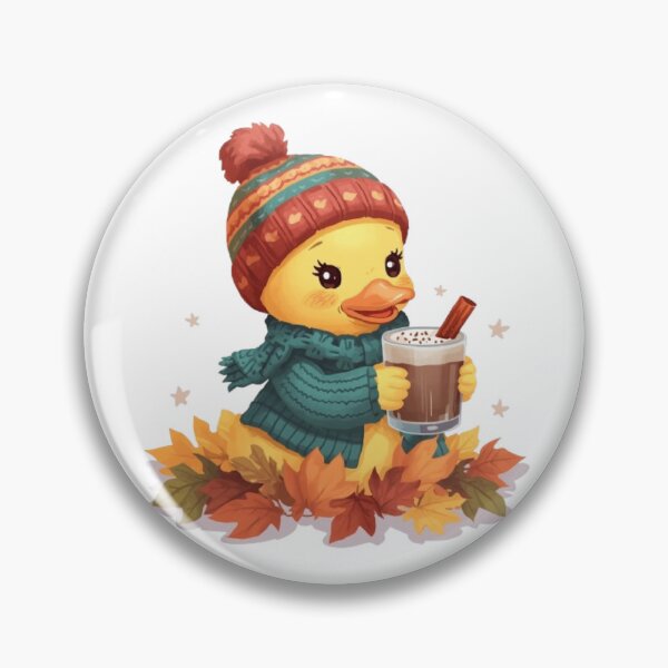 Item preview, Cute Cozy Duck Kawaii Sticker | Adorable Autumn Duck with Hot Chocolate designed and sold by Stylestickers55.