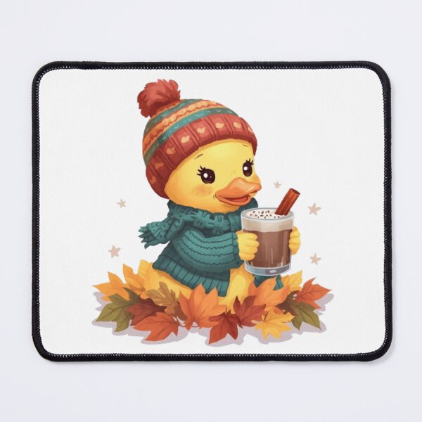 Item preview, Cute Cozy Duck Kawaii Sticker | Adorable Autumn Duck with Hot Chocolate designed and sold by Stylestickers55.