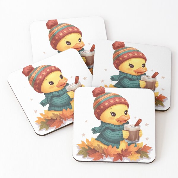Item preview, Cute Cozy Duck Kawaii Sticker | Adorable Autumn Duck with Hot Chocolate designed and sold by Stylestickers55.