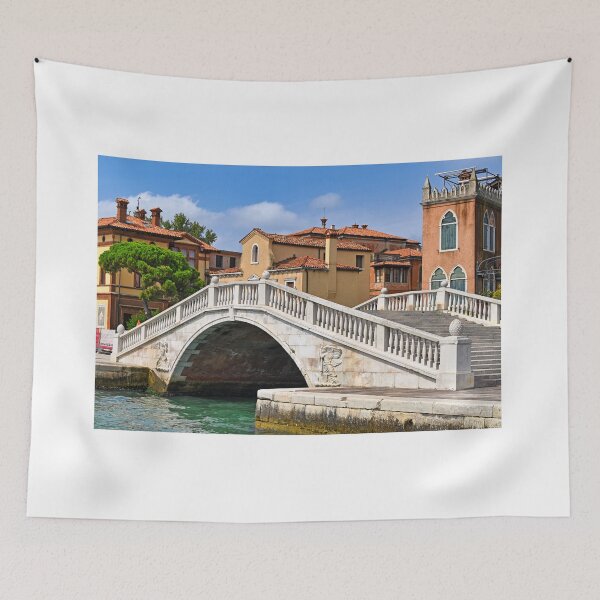 Item preview, Beautiful old white stone bridge and houses in Venice, Italy designed and sold by goceris.