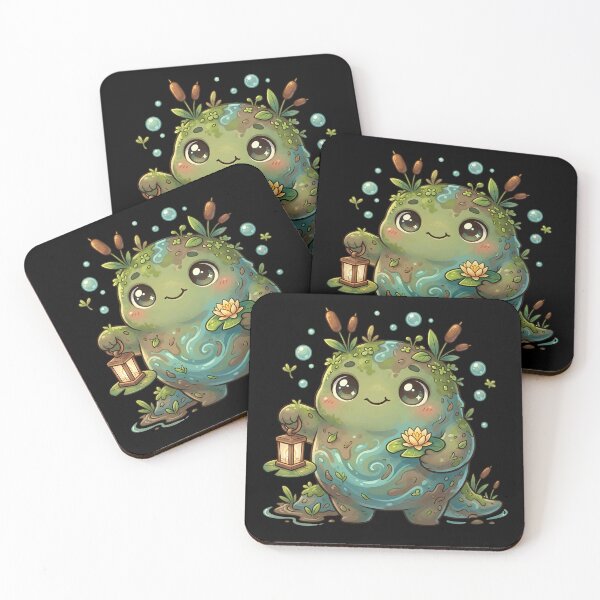 Item preview, Cute Kawaii Swamp Spirit Character. designed and sold by HorrorInkStudio.