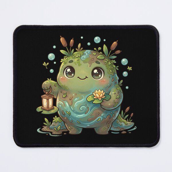 Item preview, Cute Kawaii Swamp Spirit Character. designed and sold by HorrorInkStudio.
