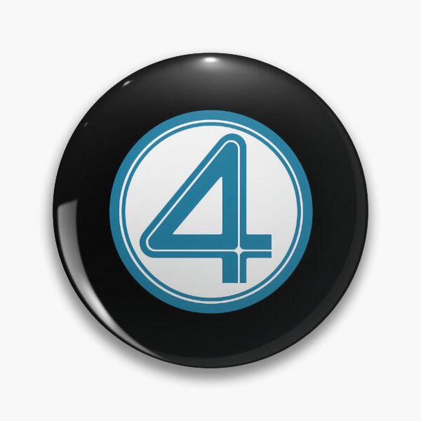 Item preview, Number Four Circle Blue Superhero Emblem designed and sold by PrismaticSnail.