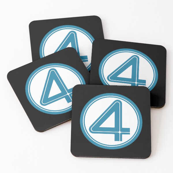 Item preview, Number Four Circle Blue Superhero Emblem designed and sold by PrismaticSnail.