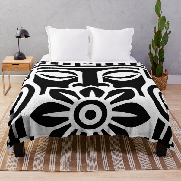 Item preview, Sacred Bloom BLACK - Psychedelic Inca Mask - Tribal Festival Art designed and sold by UndergroundRavers.