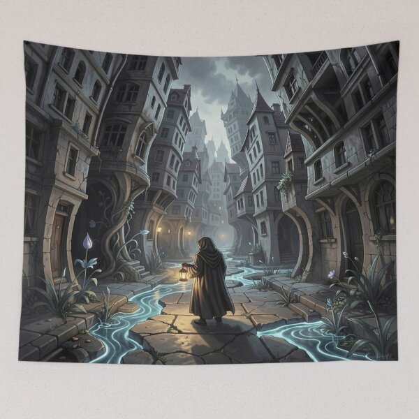 Item preview, Fantasy Lantern Alley – Surreal Medieval Style designed and sold by FotoworldEdel.