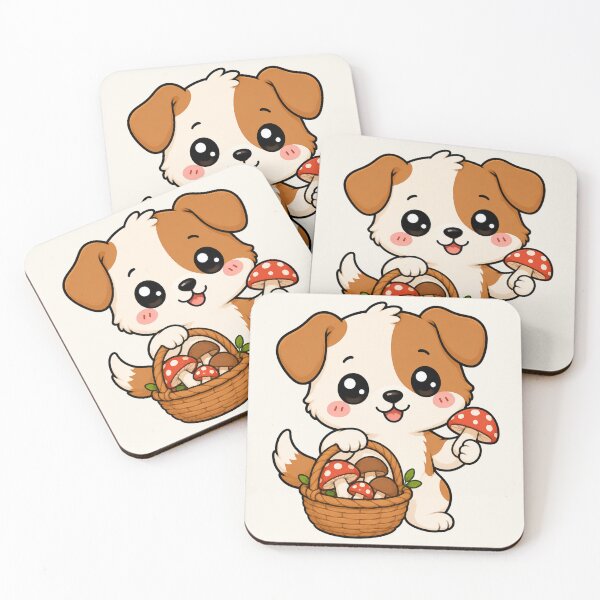 Item preview, Cute Puppy Mushroom Foraging Cottagecore Dog Art designed and sold by Seculinator.
