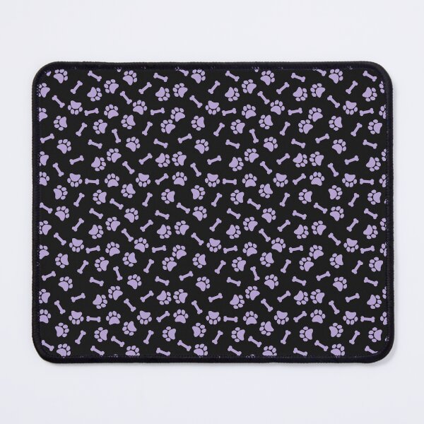 Item preview, Black And Lilac Dog Paw And Bone Pattern designed and sold by pattern-archive.