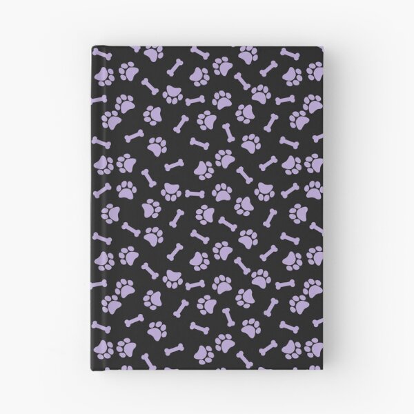Item preview, Black And Lilac Dog Paw And Bone Pattern designed and sold by pattern-archive.