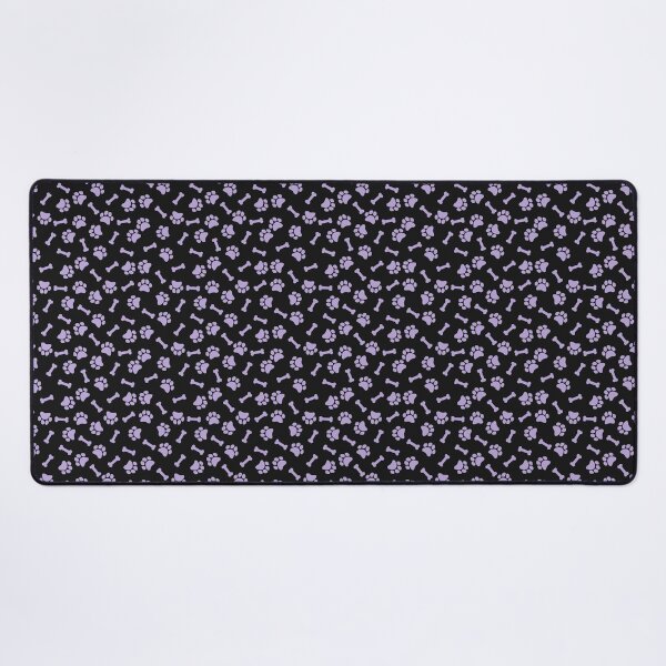 Item preview, Black And Lilac Dog Paw And Bone Pattern designed and sold by pattern-archive.