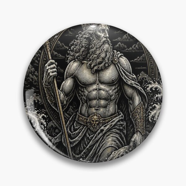 Item preview, Poseidon Greek God Dark Academia Mythology Art designed and sold by SunnyDesign82.