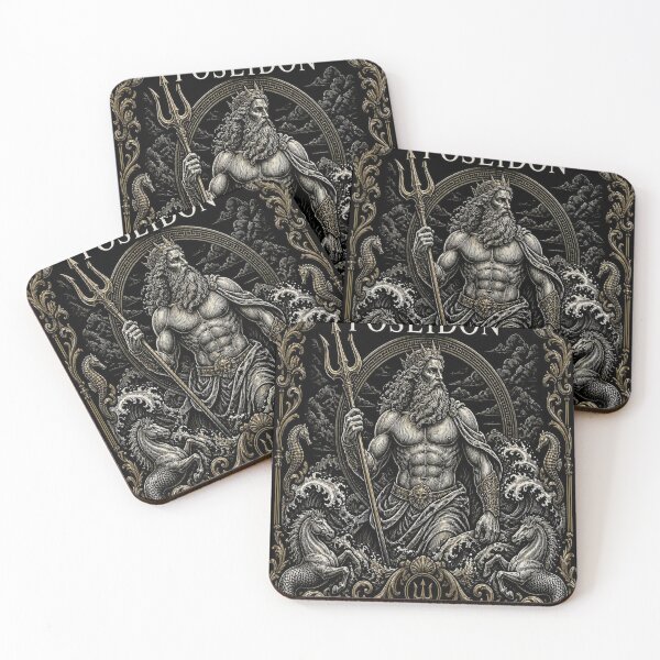 Item preview, Poseidon Greek God Dark Academia Mythology Art designed and sold by SunnyDesign82.