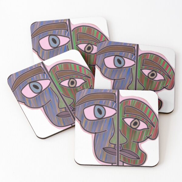 Item preview, Abstract Cubist Split Face designed and sold by willisburchArt.