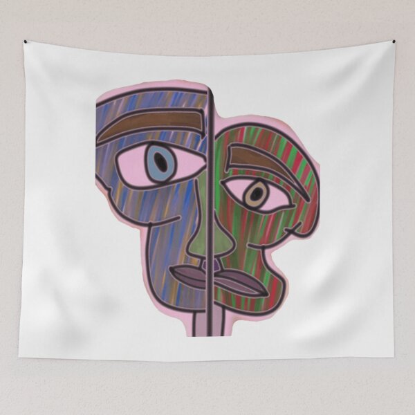 Item preview, Abstract Cubist Split Face designed and sold by willisburchArt.