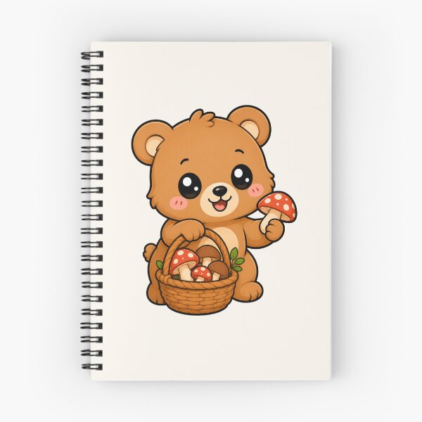 Item preview, Cute Teddy Bear Mushroom Foraging Cottagecore Art designed and sold by Seculinator.