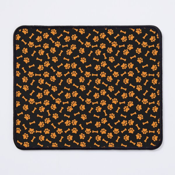 Item preview, Black And Orange Dog Paw And Bone Pattern designed and sold by pattern-archive.