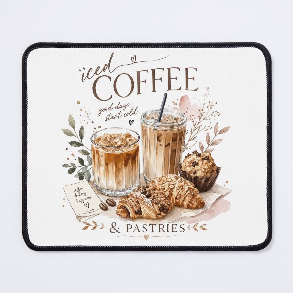 Item preview, Coffee & Bakery Lover Watercolor Design | Iced Coffee & Pastries Aesthetic | Cozy Café Foodie Gift designed and sold by Verycutethings.